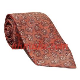 Andrew's Milano Shiny Red Paisley Necktie