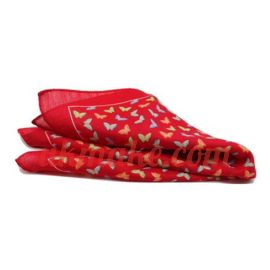 Andrew's Milano Red Butterfly Pocket Square