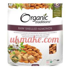  Organic Traditions Raw Shelled Almonds 454 g