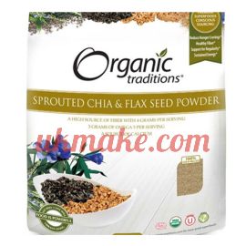 Organic Traditions Sprouted Chia & Flax Seed Powder 227 g